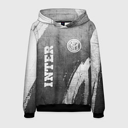 Толстовка-худи мужская Inter - grey gradient вертикально, цвет: 3D-черный