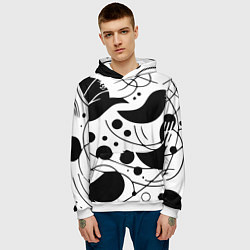 Толстовка-худи мужская Fashion abstraction - ai art fantasy, цвет: 3D-белый — фото 2