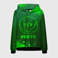 Толстовка-худи мужская Porto - green gradient, цвет: 3D-черный