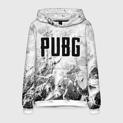 Толстовка-худи мужская PUBG white graphite, цвет: 3D-белый