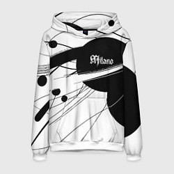 Толстовка-худи мужская Milano - fashion abstraction, цвет: 3D-белый