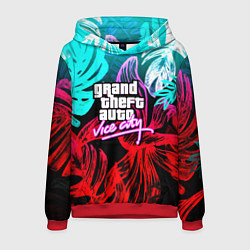 Толстовка-худи мужская GTA vice city tropic, цвет: 3D-красный