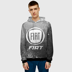 Толстовка-худи мужская Fiat - grey gradient, цвет: 3D-черный — фото 2