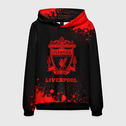 Толстовка-худи мужская Liverpool - red gradient, цвет: 3D-черный