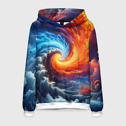 Мужская толстовка Столкновение двух стихий - инь янь