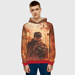 Толстовка-худи мужская Осенний Гатс, цвет: 3D-красный — фото 2