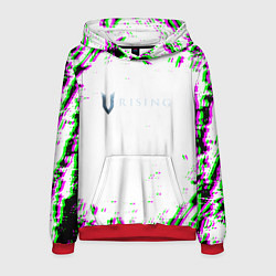 Толстовка-худи мужская Vrising глитч краски, цвет: 3D-красный