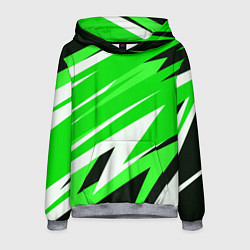 Мужская толстовка Geometry stripes green