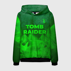 Мужская толстовка Tomb Raider - green gradient посередине