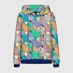 Мужская толстовка Разноцветные ламы паттерн