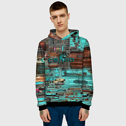 Толстовка-худи мужская Уличный гонщик кс, цвет: 3D-черный — фото 2