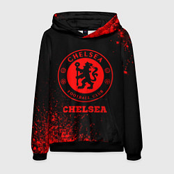 Толстовка-худи мужская Chelsea - red gradient, цвет: 3D-черный