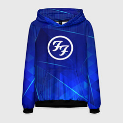 Толстовка-худи мужская Foo Fighters blue poly, цвет: 3D-черный