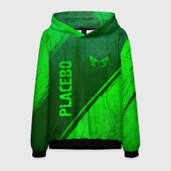 Толстовка-худи мужская Placebo - green gradient вертикально, цвет: 3D-черный