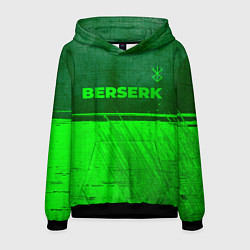 Толстовка-худи мужская Berserk - green gradient посередине, цвет: 3D-черный