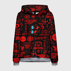 Мужская толстовка Twenty one pilots pattern rock steel