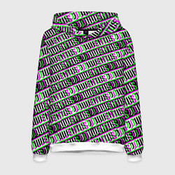 Толстовка-худи мужская Juventus glitch pattern, цвет: 3D-белый