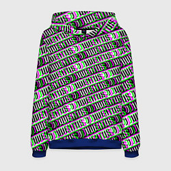 Толстовка-худи мужская Juventus glitch pattern, цвет: 3D-синий