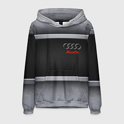 Толстовка-худи мужская Audi metal texture, цвет: 3D-меланж