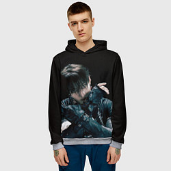 Толстовка-худи мужская Stray Kids Bang Chan Giant concept, цвет: 3D-меланж — фото 2