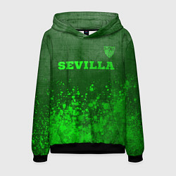 Толстовка-худи мужская Sevilla - green gradient посередине, цвет: 3D-черный