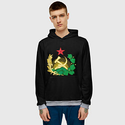Толстовка-худи мужская Советский союз герб, цвет: 3D-меланж — фото 2