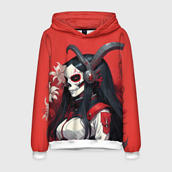 Мужская толстовка Девушка с макияжем калавера
