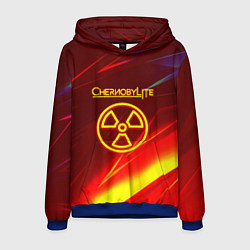Толстовка-худи мужская Чернобыль лайт стрипсы, цвет: 3D-синий