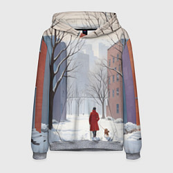 Мужская толстовка Прогулка зима