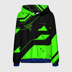 Толстовка-худи мужская Razer geometry game, цвет: 3D-синий