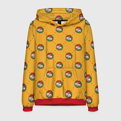 Мужская толстовка Рик и Морти Новый год паттерн