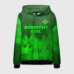 Мужская толстовка Resident Evil - green gradient посередине