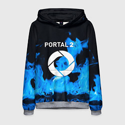Мужская толстовка Portal 2 blue flame
