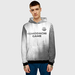 Толстовка-худи мужская Tomodachi Game - white gradient посередине, цвет: 3D-черный — фото 2