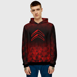 Толстовка-худи мужская Citroen red poly, цвет: 3D-черный — фото 2