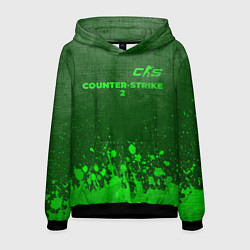 Мужская толстовка Counter-Strike 2 - green gradient посередине