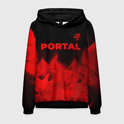 Мужская толстовка Portal - red gradient посередине