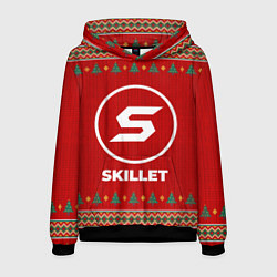 Толстовка-худи мужская Skillet new year, цвет: 3D-черный