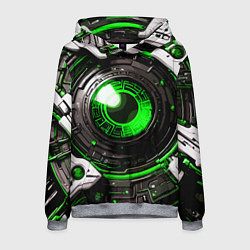 Мужская толстовка Зелёная сфера киберпанк