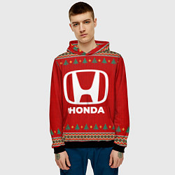 Толстовка-худи мужская Honda new year, цвет: 3D-черный — фото 2