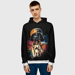 Толстовка-худи мужская Звездные войны, цвет: 3D-белый — фото 2
