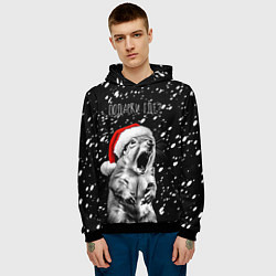 Толстовка-худи мужская Белка в гневе - где подарки, цвет: 3D-черный — фото 2