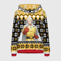 Толстовка-худи мужская One-Punch Man sweater, цвет: 3D-красный