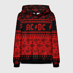 Толстовка-худи мужская ACDC christmas sweater, цвет: 3D-черный