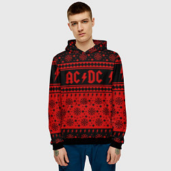 Толстовка-худи мужская ACDC christmas sweater, цвет: 3D-черный — фото 2