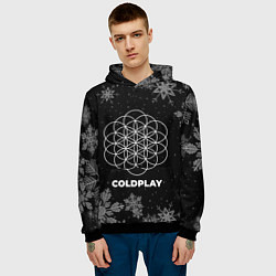 Толстовка-худи мужская Снежный Coldplay, цвет: 3D-черный — фото 2