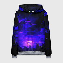 Мужская толстовка Фиолетовый апокалиптический закат