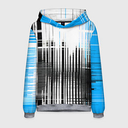 Мужская толстовка Сине-чёрный гранж на белом фоне