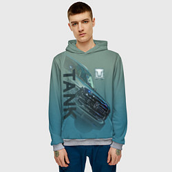 Толстовка-худи мужская Tank 500, цвет: 3D-меланж — фото 2