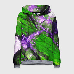 Мужская толстовка Фиолетовый минерал в зелёном камне